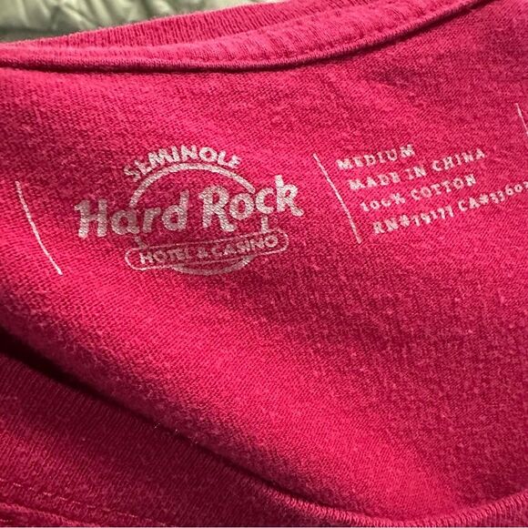 Hard Rock Cafe Red Rhinestone Fitted Short Sleeve Tee - Picture 3 of 7